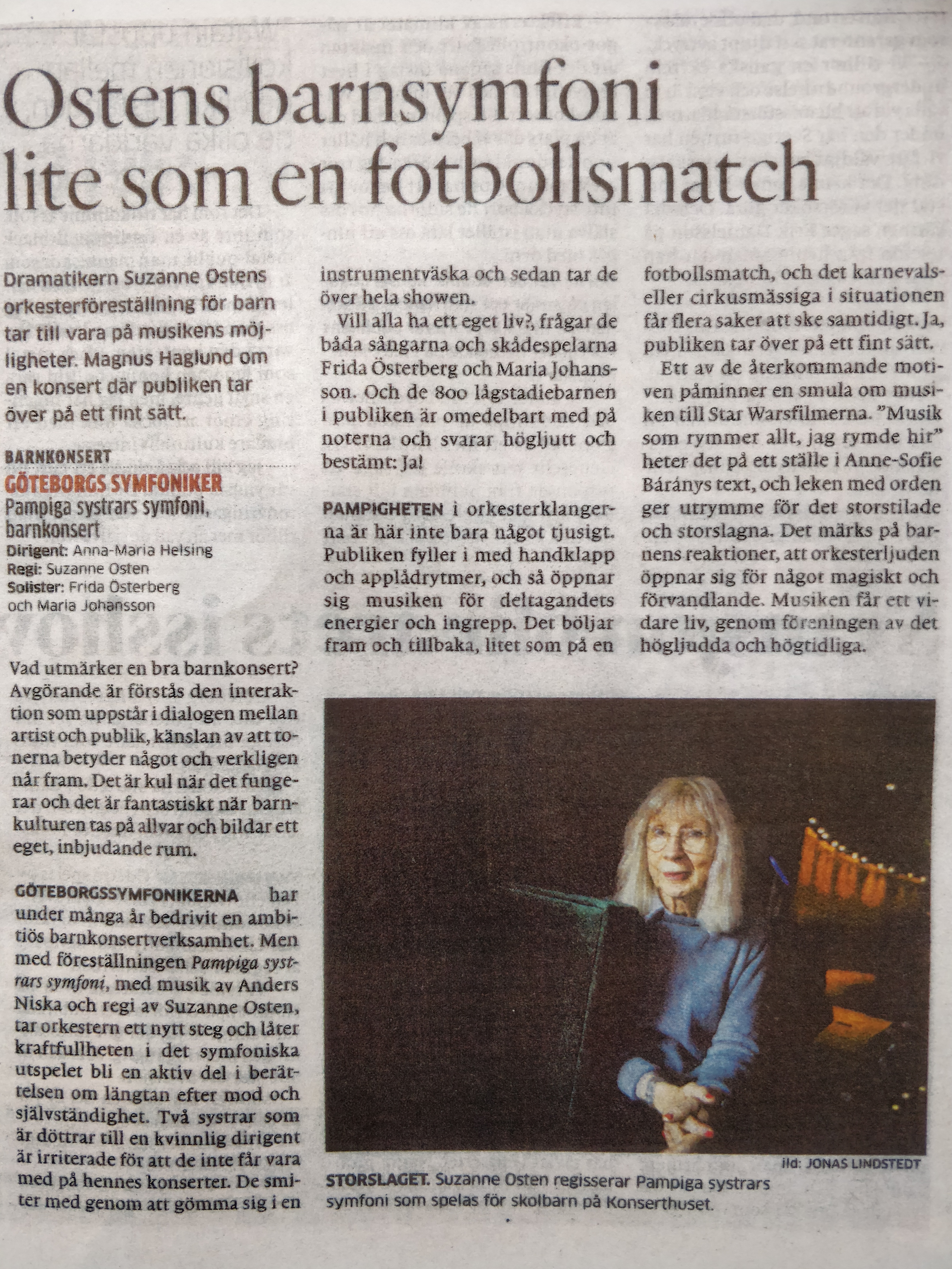 Ostens barnsymfoni lite som en fotbollsmatch